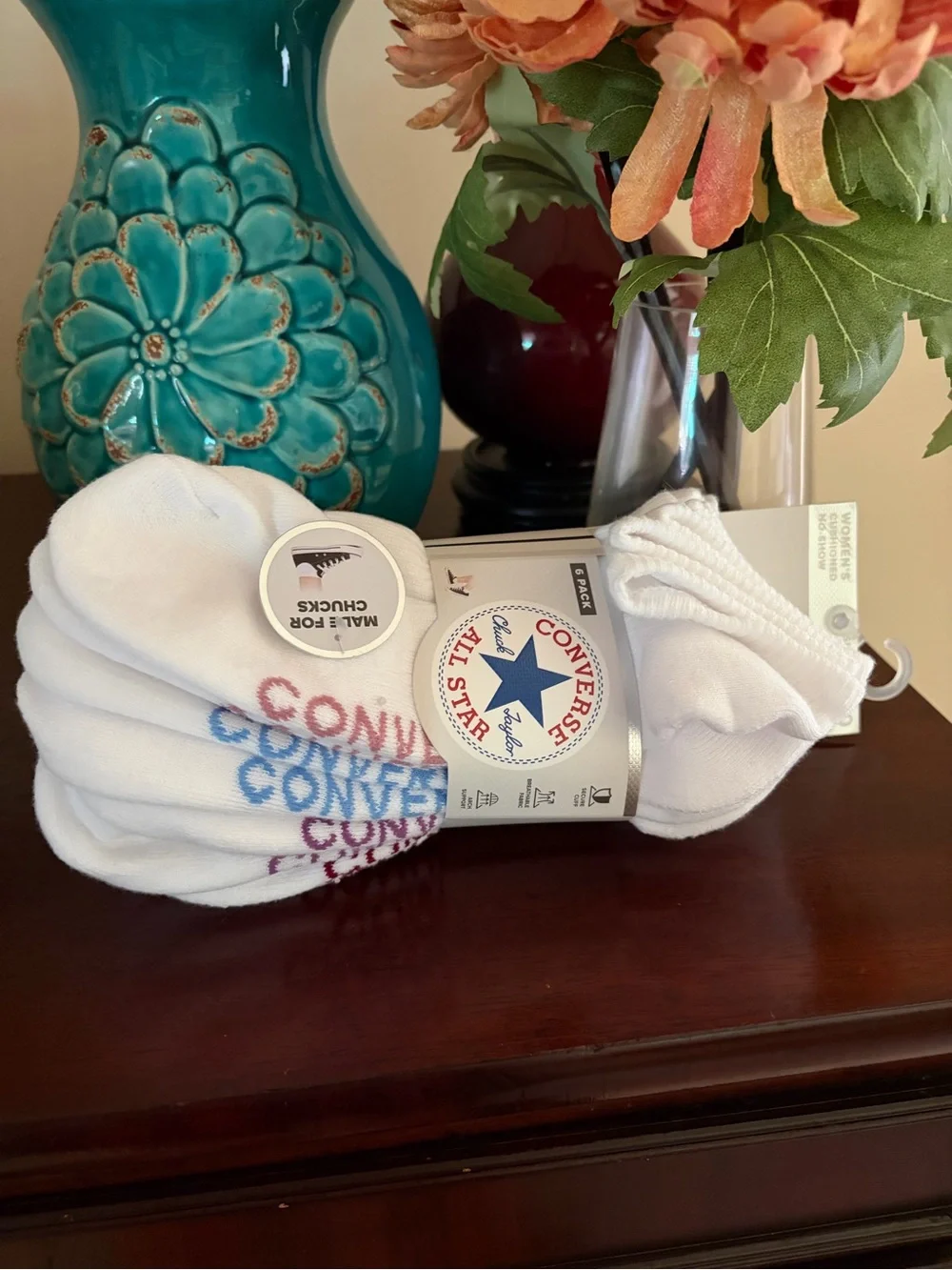 NWT Converse made for Chuck Taylor‘s 6 pack women’s cushion no-show socks